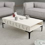 Hanah Home Lyon 32 Mesa de Centro Crema y Negro